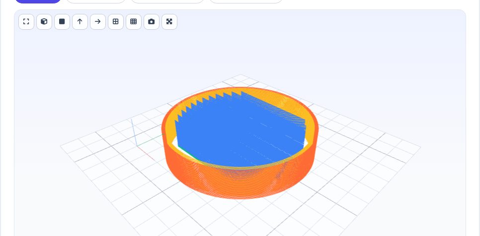 Screenshot of the free G-code Viewer & Print Time Estimator tool on AZRS QuickFix