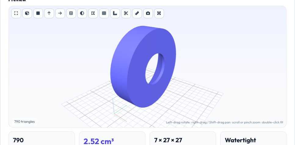 Screenshot of the free STEP / STP to STL Converter tool on AZRS QuickFix